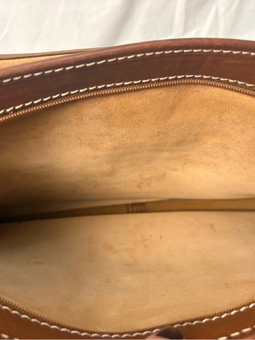 Floto Parma Italian Leather Briefcase Messenger Bag Cognac Brown Made in Italy